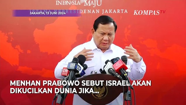 Menhan Prabowo Ingatkan Israel Bakal Dikucilkan Jika Tetap Lancarkan Agresi Militer di Gaza