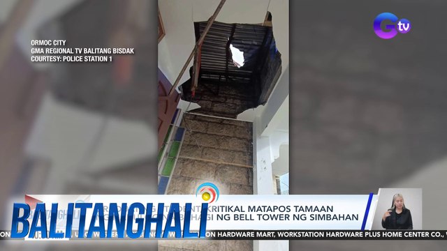 Graduating student, kritikal matapos tamaan ng nahulog na bahagi ng bell tower ng simbahan | Balitanghali