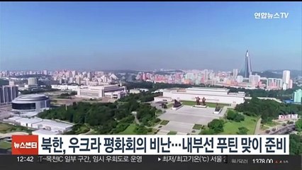 북한, 우크라 평화회의 비난…내부선 푸틴 맞이 준비