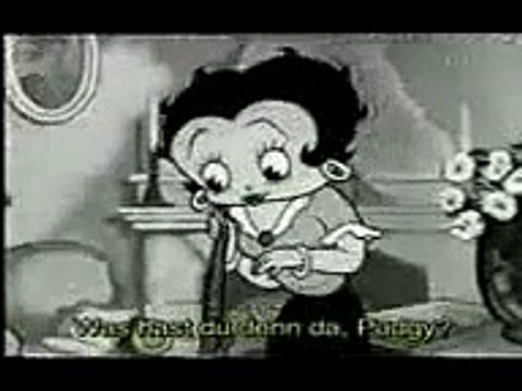 Betty Boop (1938) Pudgy and the lost kitten, animated cartoon character designed by Grim Natwick at the request of Max Fleischer.