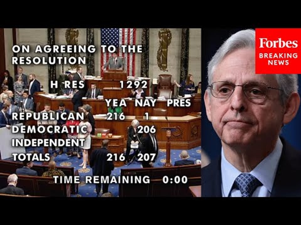 BREAKING NEWS: House Republicans Vote To Hold Merrick Garland In Contempt Of Congress