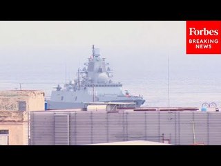 Russian Naval Frigate Welcomed To Havana Port In Cuba With 21 Gun Salute
