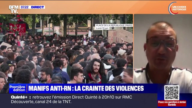 Manifestations anti-RN: Il y a des gros risques de débordements , indique Régis Debord, secrétaire national adjoint CRS UNSA Police