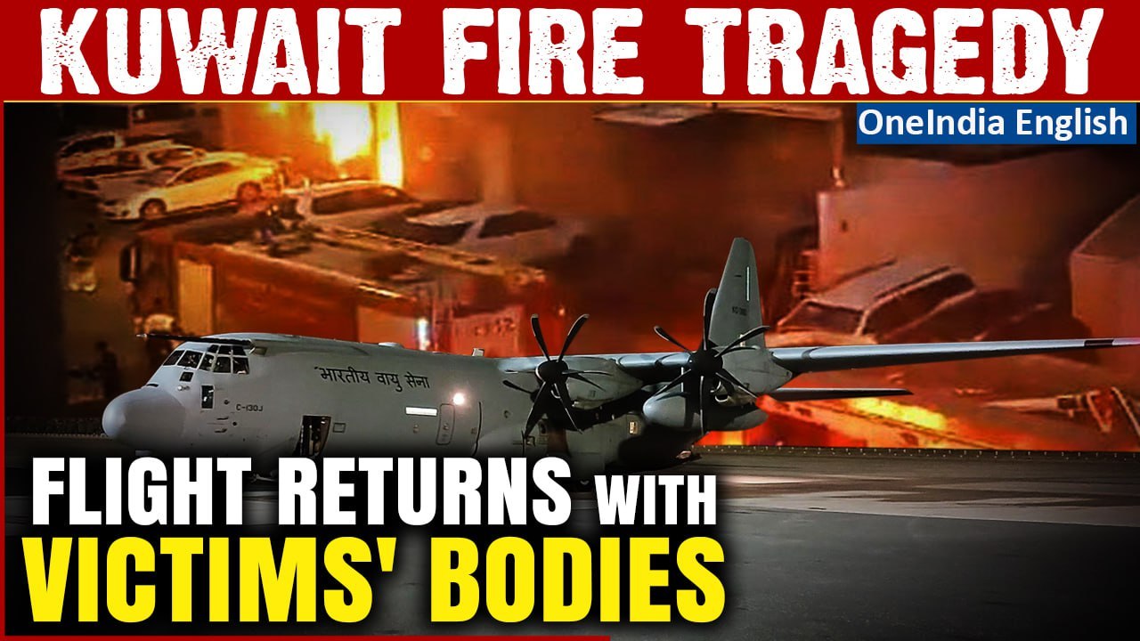 Kuwait Building Fire: Bodies of 45 Indian Workers Return On Special IAF Flight Returns