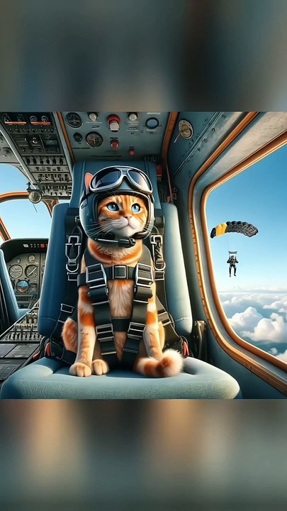 Sky driving cat video