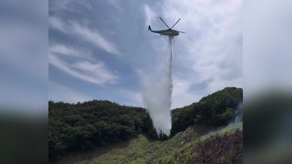 벌초 부산물 태우다 화재...진화에 소방헬기 투입 / YTN