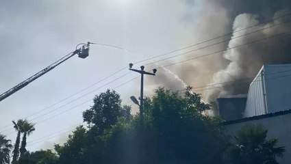 Samsun’da elyaf fabrikasında yangın