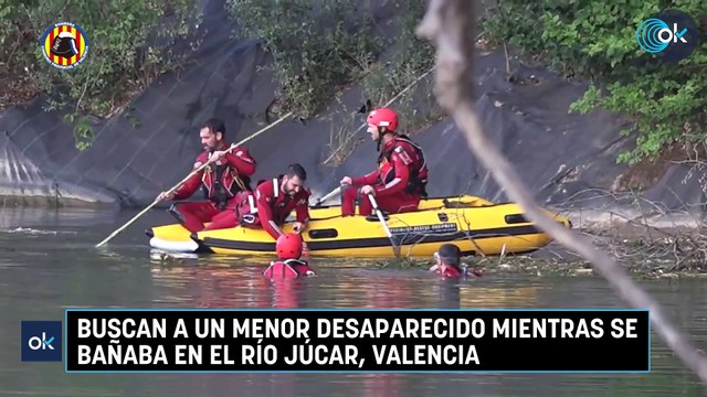 Buscan a un menor desaparecido mientras se bañaba en el río Júcar, Valencia