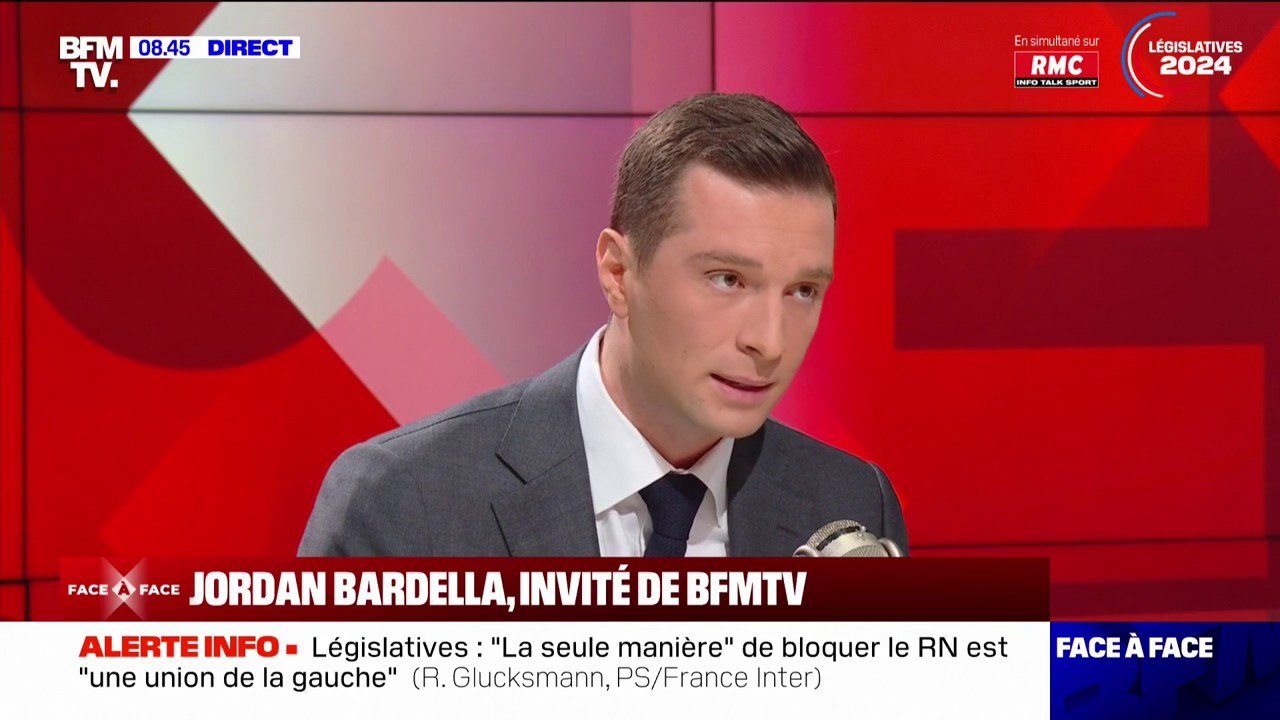 Jordan Bardella veut "rétablir les peines planchers" et "supprimer les allocations familiales aux parents de mineurs récidivistes"