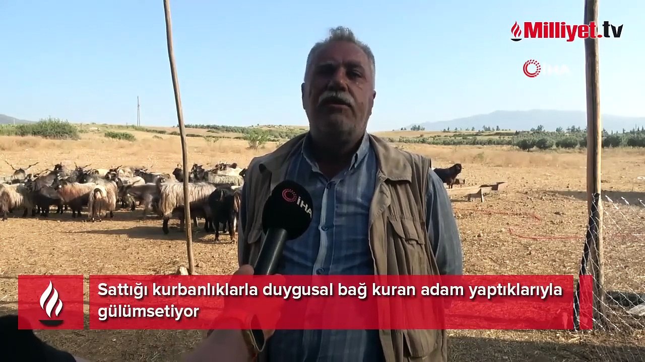 Sattığı kurbanlıklarla duygusal bağ kuran adam yaptıklarıyla gülümsetiyor