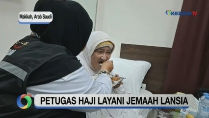 Download Video: Potret Dua Petugas Haji Suapi Jemaah Lansia