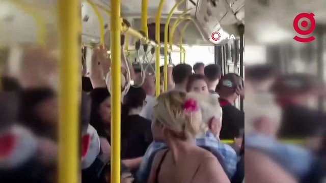 Bursa'da halk otobüsünde klima tartışması