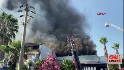 Samsun'da elyaf fabrikasında yangın