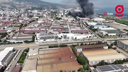 Samsun'daki bebek bezi fabrikasında yangın söndürme çalışmaları devam ediyor