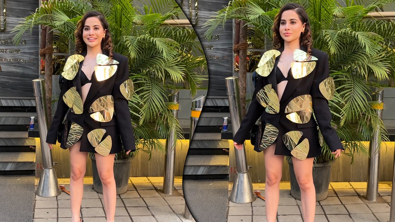 Fashion Icon Urfi Javed Gears A Black-Golden CHAMKILA Outfit For Her Brunch Date