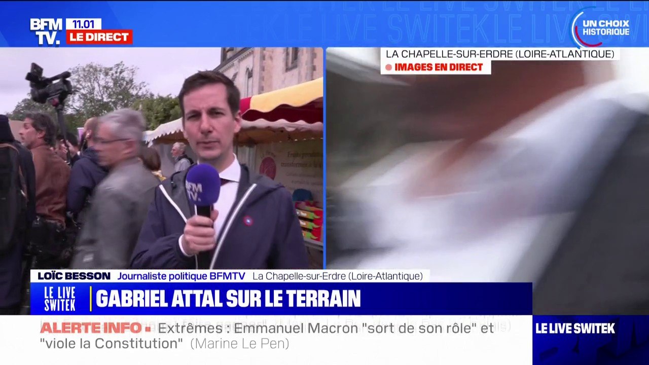 Législatives: "Il faut de l'apaisement dans le pays", affirme Gabriel Attal en déplacement en Loire-Atlantique