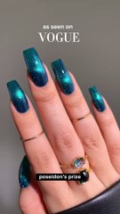 Attractive cateye nail art design
