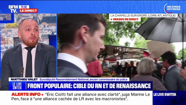 Absolument pas : Matthieu Valet, eurodéputé RN, nie toutes formes de négociations d'investiture avec le groupe de la majorité, Renaissance