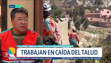 Se desliza un talud en La Paz y dos viviendas están a punto de caer; brigadas ediles evacuaron a los afectados