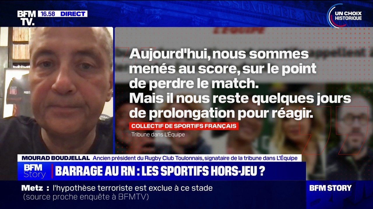 "Les sportifs sont des citoyens comme les autres": Mourad Boudjellal, ancien président du Rugby CLub Toulonnais, fait partie des signataires de la tribune contre l'extrême droite