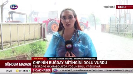 Buğday mitingini dolu vurdu