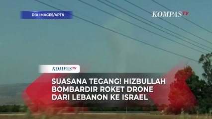 Descargar video: Suasana Tegang! Hizbullah Bombardir Roket Drone dari Lebanon ke Israel