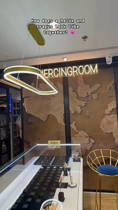 Beautiful Helix and Tragus Piercings by Dr. Vikas at Piercing Zone in Dubai! #helixpiercing