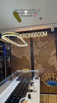 Beautiful Helix and Tragus Piercings by Dr. Vikas at Piercing Zone in Dubai! #helixpiercing