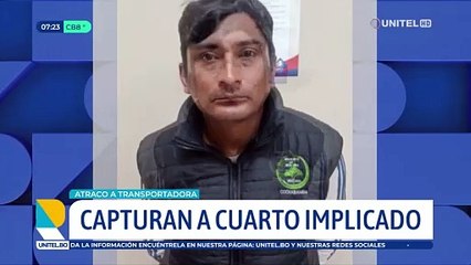 Capturan a un cuarto implicado del robo de Bs 58 mil de una empresa de Cochabamba