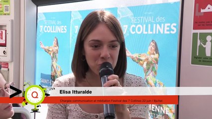 QQtram juin 2024 Foreztival, Rue des Artistes, 7 Collines, Passage de la Flamme JO, Kami