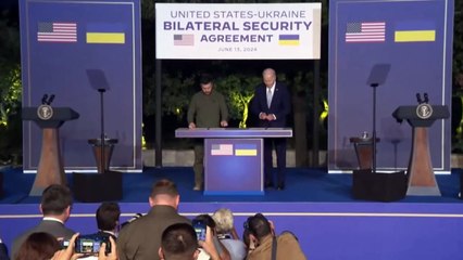 Biden y Zelenski firman en el G7 un acuerdo bilateral de seguridad con vigencia de 10 años