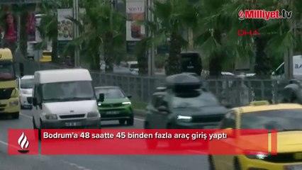 Bodrum klasiği! 48 saatte 45 binden fazla araç giriş yaptı