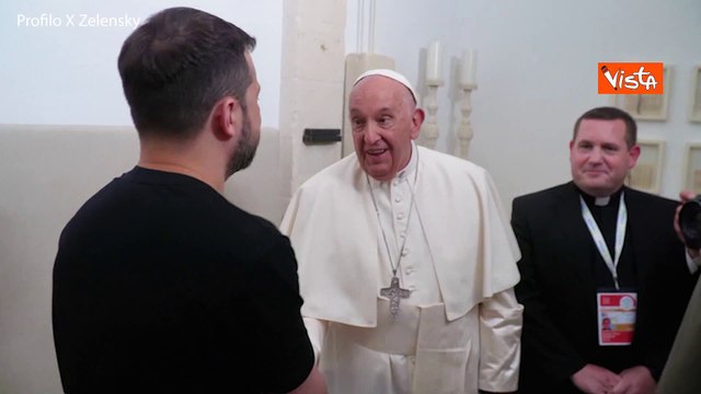 Zelensky incontra Papa Francesco al G7: Grazie di tutto