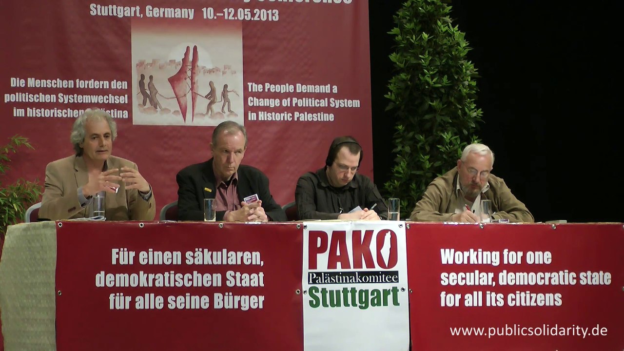Panel 5 Diskussionsrunde am 11. Mai 2013 - 2. Palästina-Solidaritätskonferenz in Stuttgart