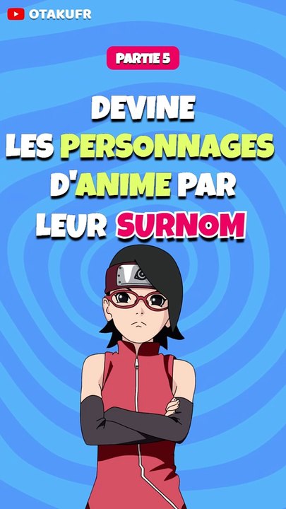 Anime Quiz | Devine le Personnage par son SURNOM (Partie 5) #anime #quiz #animequiz