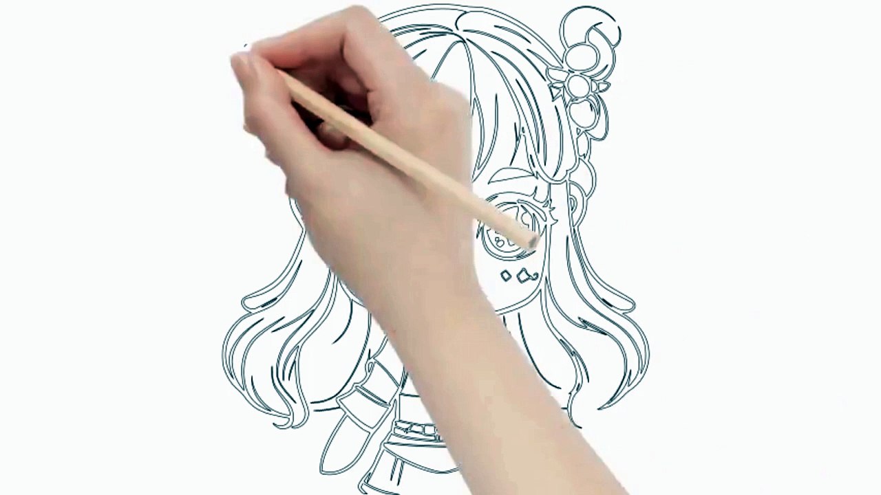 Sketching of Anime Girl || Asthetic Sketching