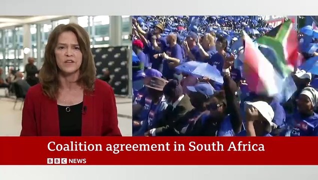 South Africa set to re-elect Cyril Ramaphosa after opposition parties agree unity deal _ BBC News