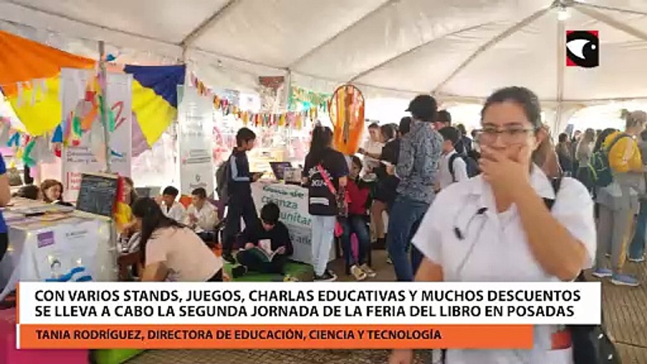 Con varios stands, juegos, charlas educativas y muchos descuentos se lleva a cabo la segunda jornada de la Feria del Libro en Posadas
