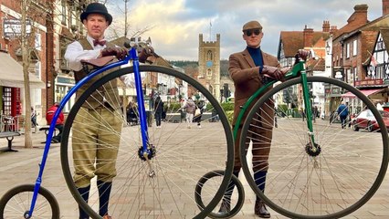 Two friends complete 200mile charity ride from UK to France - on penny farthings