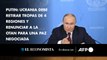 Putin: Ucrania debe retirar tropas de 4 regiones y renunciar a la OTAN para una paz negociada