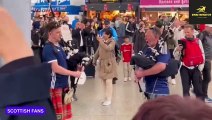 German fans and Scotland fans crazy scenes around the stadium Euro 2024 kick off today very short time.