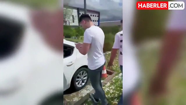 Kırklareli'ni dolu yağışı vurdu! Ortalık savaş alanına döndü
