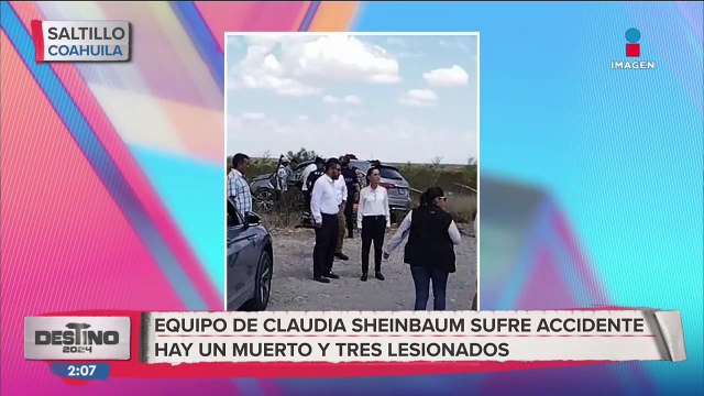 Avanzada de Claudia Sheinbaum sufre accidente en Monclova, Coahuila