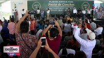 López Obrador y Claudia Sheinbaum asisten al Plan de Justicia para Pasta de Conchos