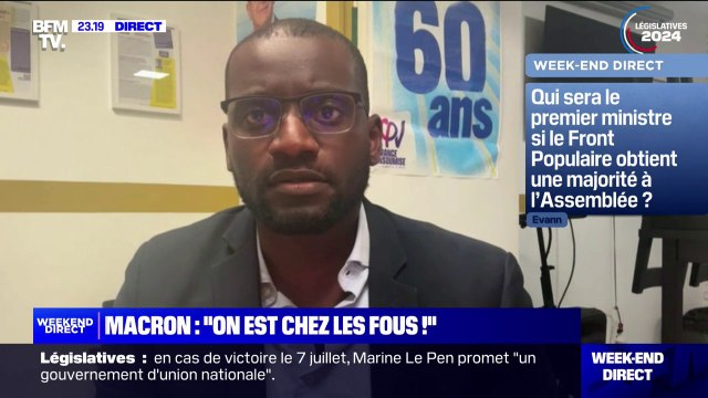 Qui sera le Premier ministre si le Front populaire obtient une majorité à l'Assemblée? Carlos Martens Bilongo (LFI) répond à une question d'un téléspectateur de BFMTV