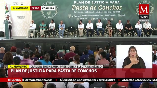 Sheinbaum destaca labor de familias de mineros de Pasta de Conchos