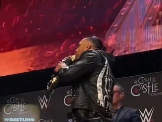 Damien priest got really pissed at Drew McIntyre at WWE Clash at the Castle Kick off 2024