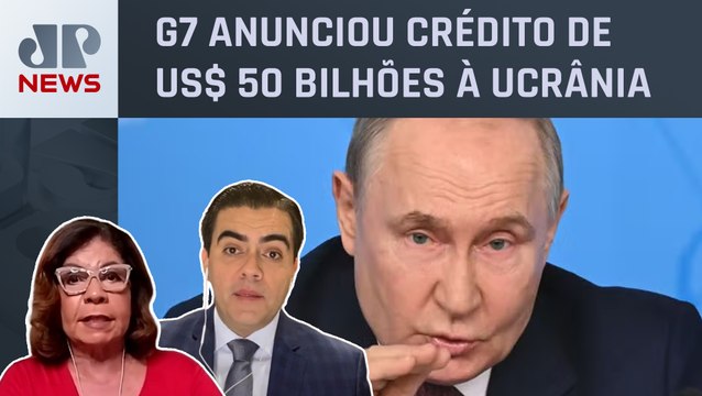 Putin chama uso de ativos russos congelados de roubo; Dora Kramer e Vilela comentam