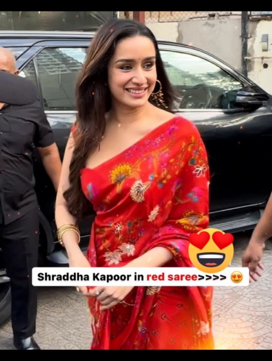 Shraddha Kapoor in Red Sarree شردھا کپور