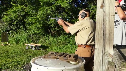 Timed Shooting At Pistol League